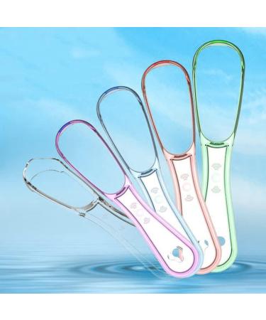 Premium Double-Sided Tongue Scraper | Food-Grade Plastic Oral Care Tool for Fresh Breath | Reusable & Non-Slip Handle - Light Green - Buy Online on GoSupps.com