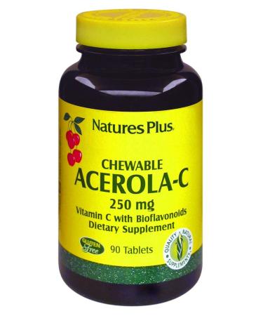 Nature's Plus Acerola-C Chewable 250 mg 90 Tablets