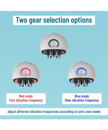 Scalp Massage Brush & Hair Oil Applicator - Electric Device with Red & Blue Light for Hair Growth | High Frequency Vibration & Essential Oil Serum - Buy Online on GoSupps.com