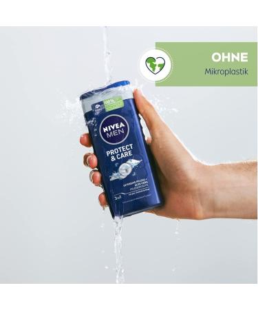 Beiersdorf Nivea Men Protect & Care Shower gel caring 250 ml moisturizing with aloe vera Protect & Care biodegradable formula - Buy Online on GoSupps.com