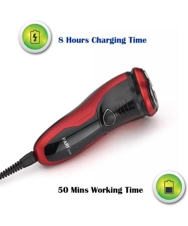 FARI Rotary Electric Shaver Wet & Dry Rechargeable USB Charging Electric Shaving Razor for Men Black - Buy Online on GoSupps.com