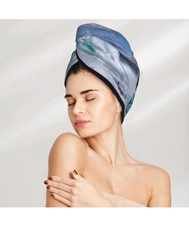 Hair Towel Wrap - Quick Drying Towel Turban with Button | Lighthouse in Havana Design - Buy Online on GoSupps.com