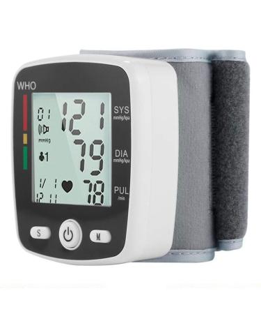 Rechargeable Wrist Blood Pressure Monitor Automatic Digital Heart Rate Pr Tonometer Sphygmomanometer 1pc
