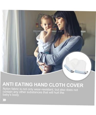 Healifty Children's Anti-Eating Gloves 2 Pairs | Thumb Protector Baby Hand Mittens | Finger Sleeves Nylon Baby Cot Blue x2pcs - Buy Online on GoSupps.com