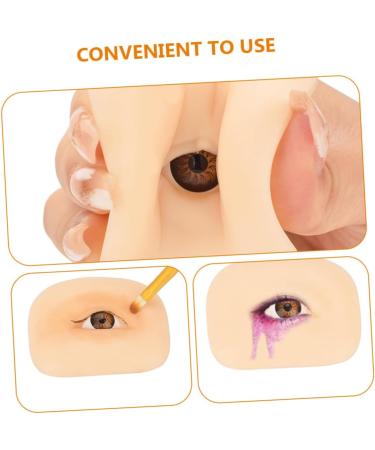 Mikinona Makeup Practice Skin Eye Makeup Fake Skin Makeup Practice Supply Skin Training Tool 6.9x5.2cm As Shown 2 - Buy Online on GoSupps.com
