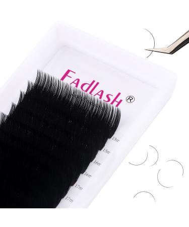 Individual classic 1: 1 eyelash extension 0.07mm C curl mix 15-20mm eyelashes Professional classic individual eyelash extension black natural mix (15-20) 0.07-c
