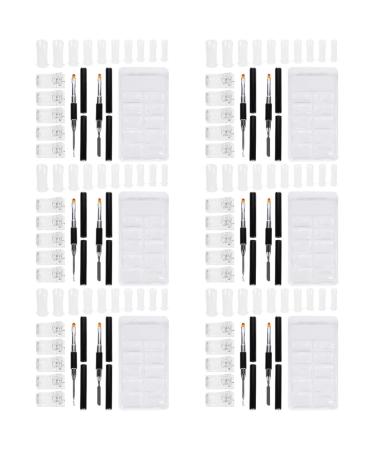 FOMIYES 6 Sets Nail Extension Set Nail Art Clips Nail Decoration Tool Nail Extension Clip Builder Assistant Tool Nail Patch Fixing Clips Nail Art Tools Clamps Plastic Nail Clipper Manicure