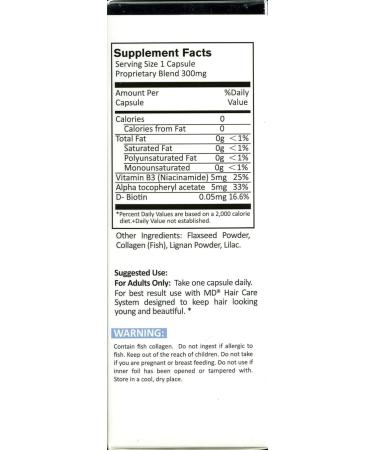 MD Nutri Hair Growth Support Supplement with Biotin 30 Capsules Nourish from Within for Healthier-Looking Hair - Buy Online on GoSupps.com