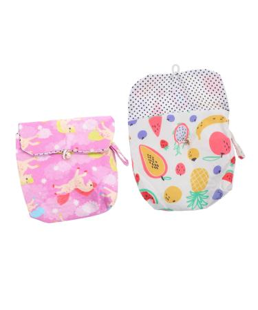 Healifty Womens Wallets 2 Pcs Napkin Storage Bag Cute Makeup Bag Make up Bags for Women Traveling Portable Makeup Bag Napkin Pouch Coin Bag Napkin Holder Menstrual Cushion Bag Woman Wallet