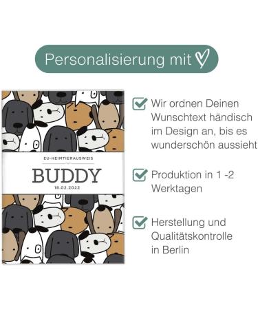 Personalized Wilhelm Fell Case for EU Pet ID Card | Custom Gift for Pet Owners - Protective Cover for Buddy - Buy Online on GoSupps.com