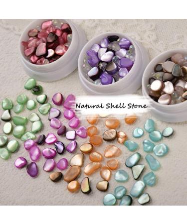 3D Rhinestone Candy Color Gradient Aurora Natural Shell Stone Nail Art Decorations(03) - Buy Online on GoSupps.com