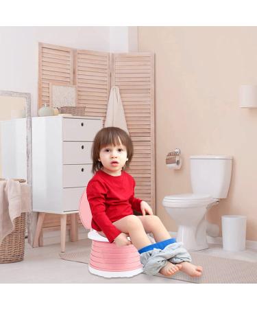 Foldable Portable Potty Seat for Kids - Small Pink Travel Potty Training Toilet for Toddlers - Indoor & Outdoor Foldable Toilet Seat for Car - Children's Portable Toilet - Buy Online on GoSupps.com