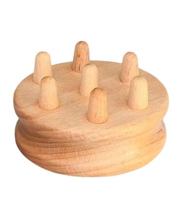Sharplace massage brush made of wood body massager brush tool with 7 pearls Guasha scratch brush for thighs back body contour shoulder
