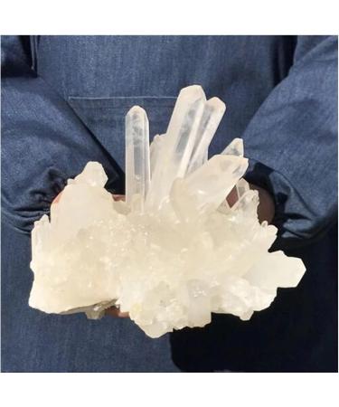 Natural Crystal Rough Crystal Cluster Natural Transparent White Quartz Crystal Cluster Specimen (Size : 500-600g) - Buy Online on GoSupps.com