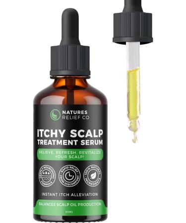 Natures Relief Co Itchy Scalp Treatment Serum - Instant Itch Alleviation | Dry Scalp Treatment - 100% Natural Ingredients - 50ml - Buy Online on GoSupps.com