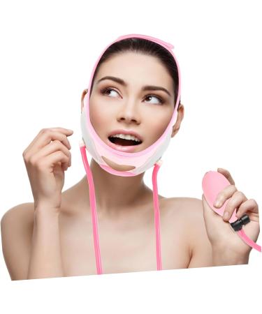 Baluue 1pc Inflatable Face Strap Face Lifting Bandage Face Strap Double Chin Face Shaper Band Pink Fabric - Buy Online on GoSupps.com