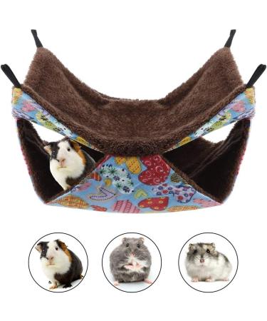 Small Animal Hammock-YOUTHINK Warm Pet Hammock Cotton Sleeping Nest with Soft Comfortable Luxury Double Layers for Your Samll Pets of Hamster/Parrot/Ferrets with Cage Accessories Hangs Sleep - Buy Online on GoSupps.com