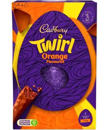 Twirl Large Orange Chocolate Easter Eggs | Perfect for Easter Gift | Perfect for Egg Hunt | Chocolate Gifts | Chocolate Easter Eggs 2024 |Thank You Gifts | Easter Party | 198g - Buy Online on GoSupps.com