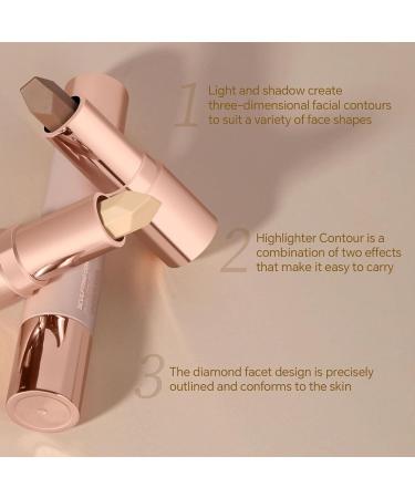 No Limits Harmony Cream Bronzer 2 Pack 2 in 1 Bronzer and Highlighter Long Lasting Waterproof Face Brightening Bronzer with Brush for All Skin Types (Color : 02- - Buy Online on GoSupps.com