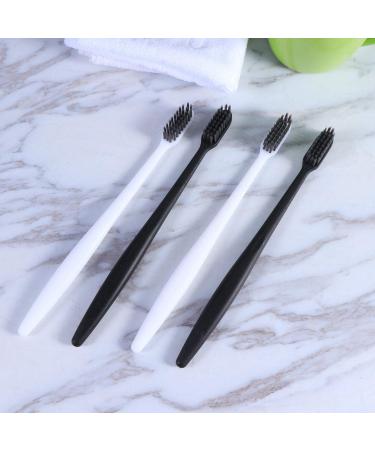 HEALIFTY 4Pcs Bamboo Charcoal Toothbrush Set | Eco-Friendly Dental Care | Head Box Included - Black & White - Buy Online on GoSupps.com