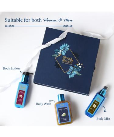 Premium Ayurvedic Beauty Gift Set | Blue Nectar Lotion Wash & Mist | Perfect Holiday Gift for Men & Women - Buy Online on GoSupps.com