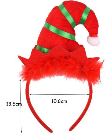 MFUOE 2 Pieces Christmas Elf Headband Mini Hats Headband Novelty Plush Headdress for Christmas Party Holiday Hair Accessories Xmas Favrors Gifts - Buy Online on GoSupps.com