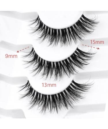 Happy Heartbeat 3D Clear Band Wispy Lashes - Soft Faux Mink Natural Cat Eye False Eyelashes | 7 Pairs Reusable (No. 219) - International Shipping Available - Buy Online on GoSupps.com