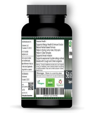Buy Immune Care Supplement 60 Capsules | Support Seasonal Health Allergies & Sinus Relief | Boost Nasal Throat & Cough Health - Buy Online on GoSupps.com