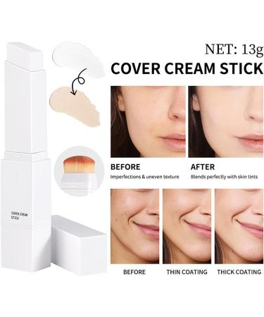Color Changing Stick Foundation 13g Makeup Corrector - 2-in-1 Double-Ended Adaptable Face Complexion Stick For Events and Travel - Buy Online on GoSupps.com