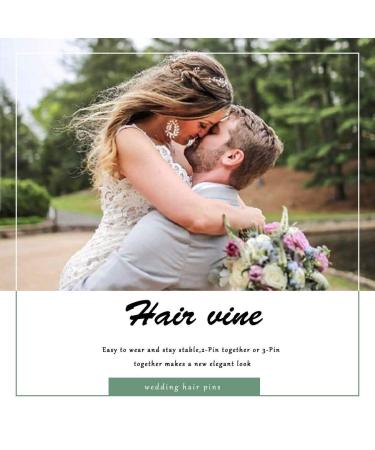 Ushiny Rhinestone Wedding Flower Hairpins - Silver Bridal Headpiece & Pearl Hair Accessories for Women & Girls - Buy Online on GoSupps.com