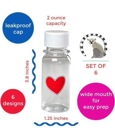 Yumbox Mini Wellness 2oz Juice Bottles (Pack of 6) - Leakproof & BPA-Free for Kids On-the-Go - Buy Online on GoSupps.com