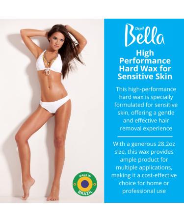 Depil Bella Hard Wax with Honey and Propolis 28.2oz - Professional Hair Removal Wax | High-Performance Honey Wax for Quick Dry & Strip-Free Removal | Suitable for All Skin & Hair Types - Buy Online on GoSupps.com