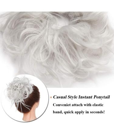 Shop Tess Hair Part Dutt Hair Tie - Silver Gray Hair Extensions for Women | 45g Smooth Shaped Updos - Affordable International Shipping - Buy Online on GoSupps.com