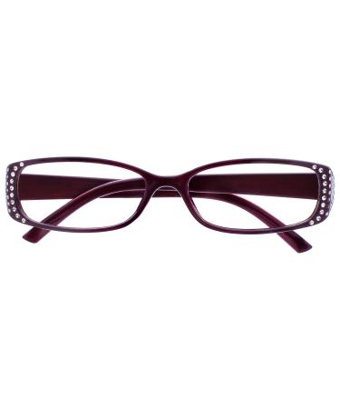 The reading glasses take black and purple diamont style readers designer style women women uvr093p +2.50 +2.50 diopters black and purple diamonde style