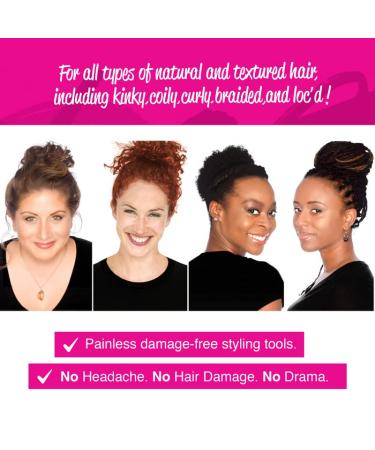 PuffCuff Teeny 0.75 Inch Hair Clamps for Natural, Fine, Coiled, Coarse & Frizzy Hair - Clear, 5 Pieces - Buy Online on GoSupps.com