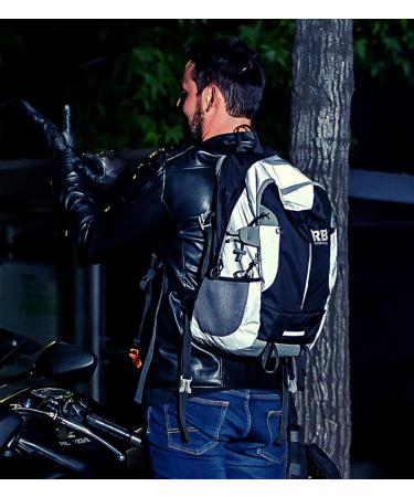 Riderbag Reflective Motorcycle Riding Backpack | Waterproof Bike Commuter Bag for Men | Safety Day and Night - Buy Online on GoSupps.com