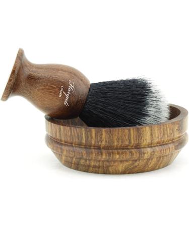 Haryali London Vintage Shaving Brush Set with Soap Bowl - Eco-Friendly Vegan Bristle - Men's Grooming Kit - Buy Online on GoSupps.com