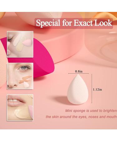 COSTICA 8 Pcs Makeup Sponge Set for Foundation, Cream, Powder - Multi-colored Beauty Blender with 2 Mini Sponges (Pink) - Buy Online on GoSupps.com