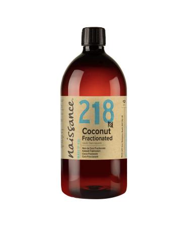 naissance Fractionated Coconut Oil 32 fl oz - Pure Natural  Vegan  Non GMO  Hexane Free  Cruelty Free - Moisturizing & Hydrating - Ideal for Aromatherapy  Massage and DIY Beauty Recipes