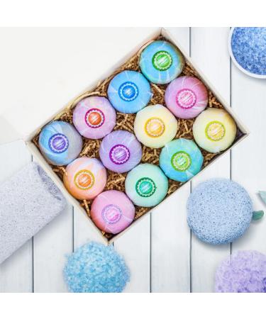 Kids Bath Bombs with Surprise Toys - Vegan Essential Oil Fizzies for Boys and Girls - Moisturizing Spa Kit - Handmade 12 Set - Buy Online on GoSupps.com