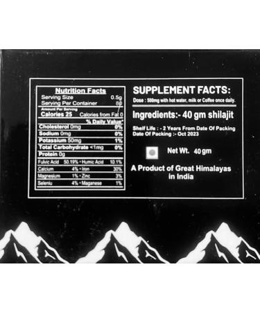 Pindari Shilajit Resin Pure Shilajit 500mg | Nutrient Dense | High Potency | Sourced in The Himalayan Mountain Ranges 1.41 Ounces - Buy Online on GoSupps.com