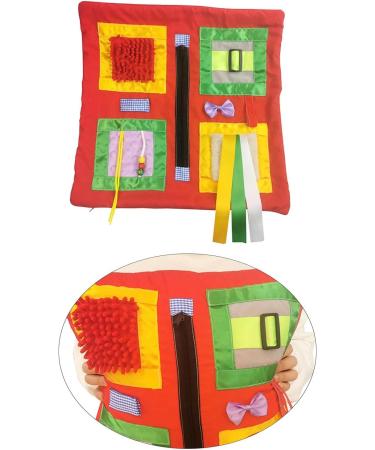 Generic Fidget Blanket Pillow for Elderly 45cmx50cmx4cm Sensory Motor Aids Lightweight for Toddlers Memory Aid Hand Exercisers Red - Buy Online on GoSupps.com