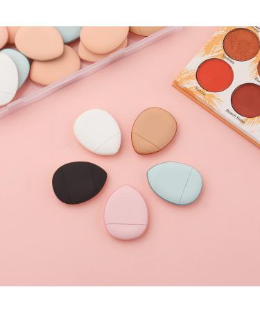 35pcs Finger Puff Mini Makeup Sponges for Foundation, Concealer & Eye Shadow - Soft Beauty Cosmetic Tools (White, Pink, Blue, Black, Skin Colors) - Buy Online on GoSupps.com