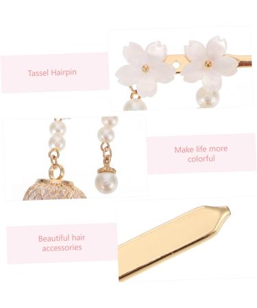 Mikinona Hairpin Ancient Hair Clip Pin Traditional Hair Pin Chinese Hair Bun Stick Chinese Tassel Hair Stick Pearl Flower Hair Pins Vintage Hair Chopsticks Accessories Modeling Bride - Buy Online on GoSupps.com