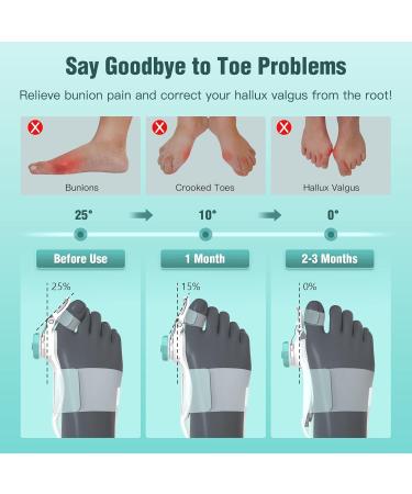 Tech Love Bunion Corrector for Men and Women - Adjustable Bunion Splint with Toe Straighteners, Silicone Pad, and Heel Strap - Buy Online on GoSupps.com