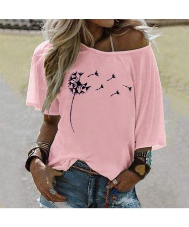 Shop Ppanguding Women's Off Shoulder Rainbow T-Shirt - Summer Graphic Top | Stylish Blouse for All Occasions - Buy Online on GoSupps.com