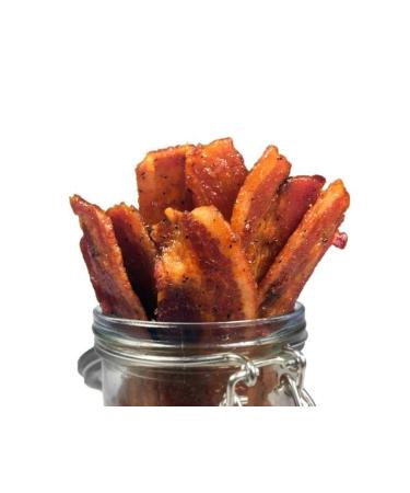 Mission Meats Delicious Uncured Kickin Sriracha Bacon Jerky Hand Crafted Small Batch Gluten Free MSG Free Nitrate Nitrite Free Paleo Healthy Snacks Natural Meat Sticks Beef Sticks Protein Snacks Stocking Stuffer Sriracha Bacon Jerky 2 Count (Pack of 3)