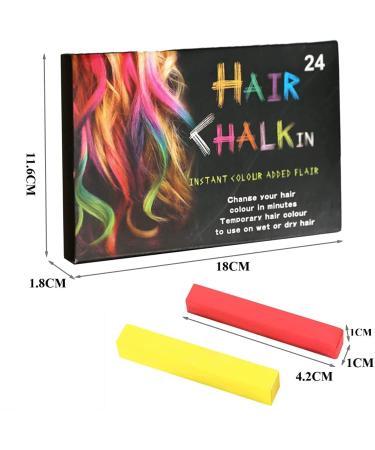 Haircarrow 24 Color Hair Ceride Set | Non-Toxic Washable Temporary Hair Colors for Kids & Adults | Perfect for Halloween Parties & Festivals - Buy Online on GoSupps.com