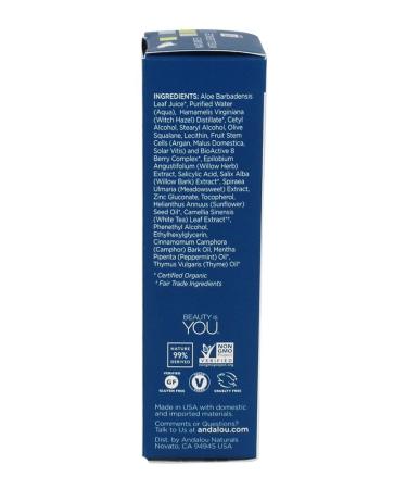 Buy Andalou Naturals Pure Pore Serum with Willow Bark - Clear Skin Solution (1.1 fl oz) - Buy Online on GoSupps.com