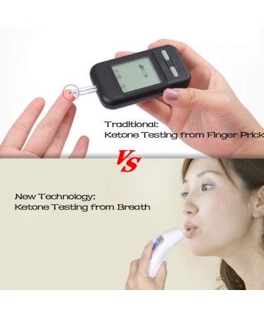Ketone Breathalyzer | Ketogenic Breath Ketosis Analyzer with 10 Mouthpiece - White - Buy Online on GoSupps.com